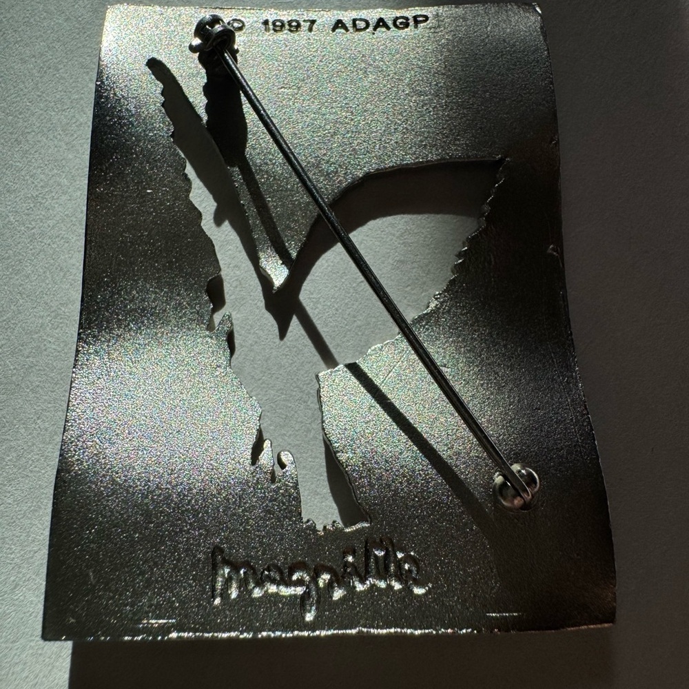 Rene Magritte Vintage Silver Bird Silhouette Brooch - Picture 3 of 4
